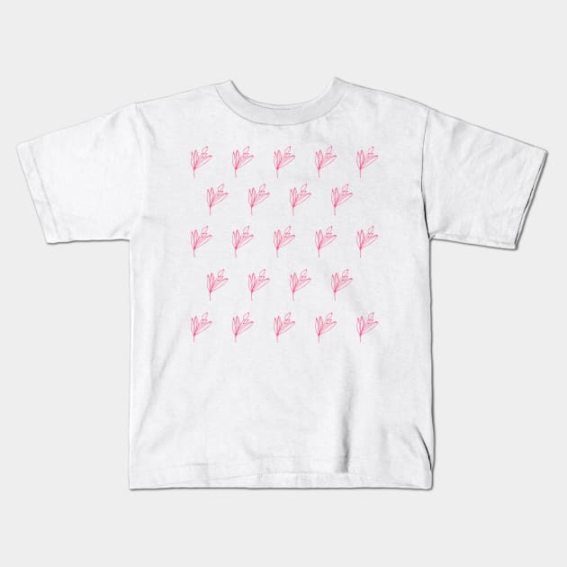 Pink plants Kids T-Shirt by Nataliia1112